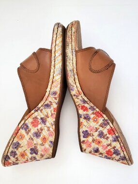 Bolo Shoes Leather Platform Slide Wedge Coquette Floral Feminine Romantic